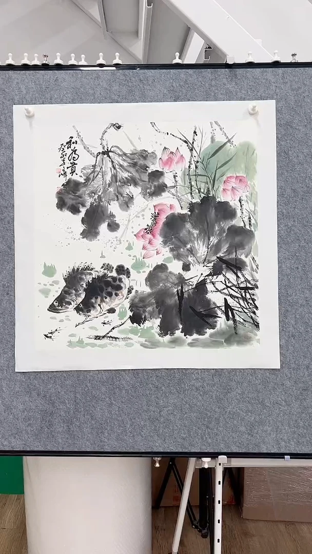 国画李文峰4平尺斗方花鸟