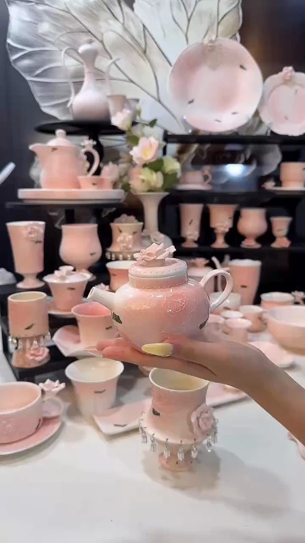 淡*意陶创意手作陶瓷亮面茶壶