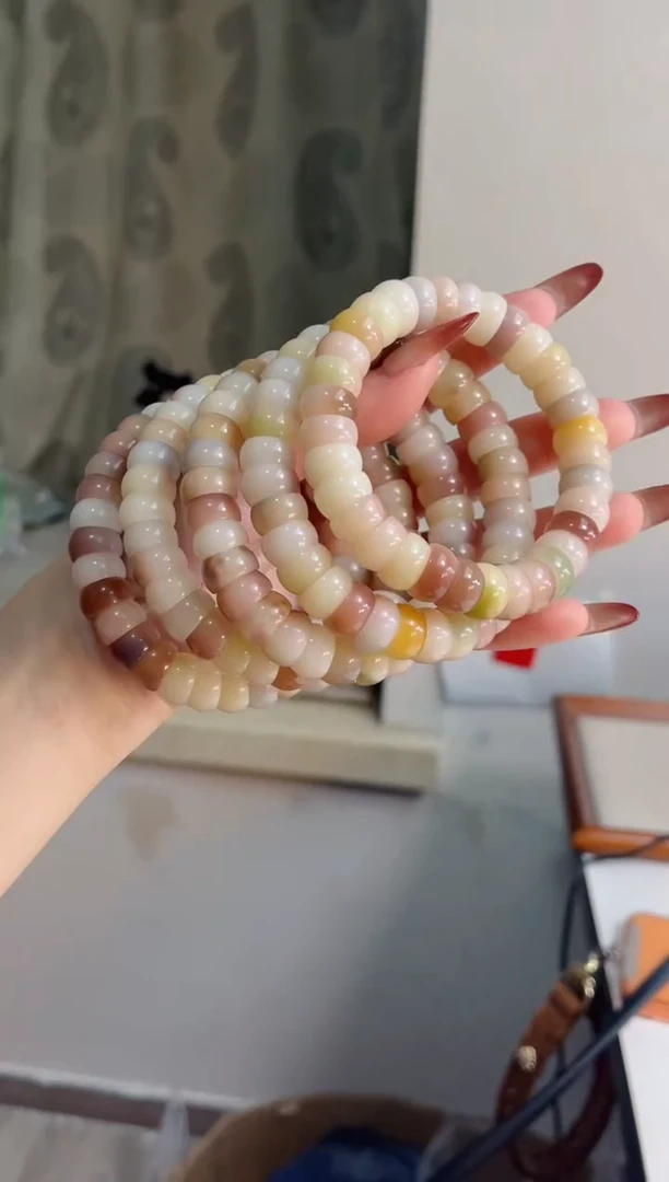 手串菩提根/象牙果y91紫美人玉化碗肠12mm手串