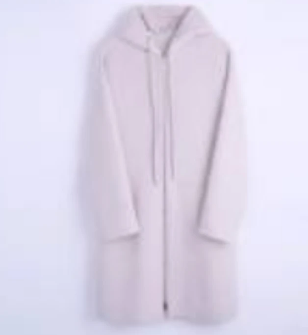 丽姐服饰-带帽蓝色大衣