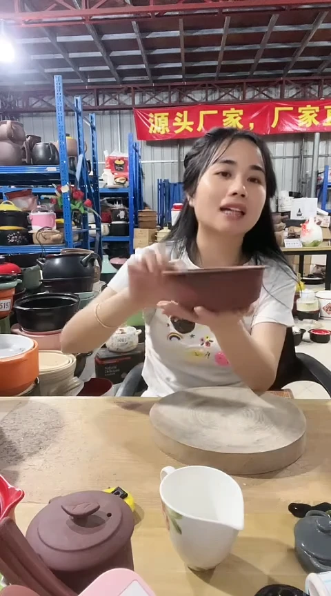 瑕疵小号紫砂内胆2个不圆色差