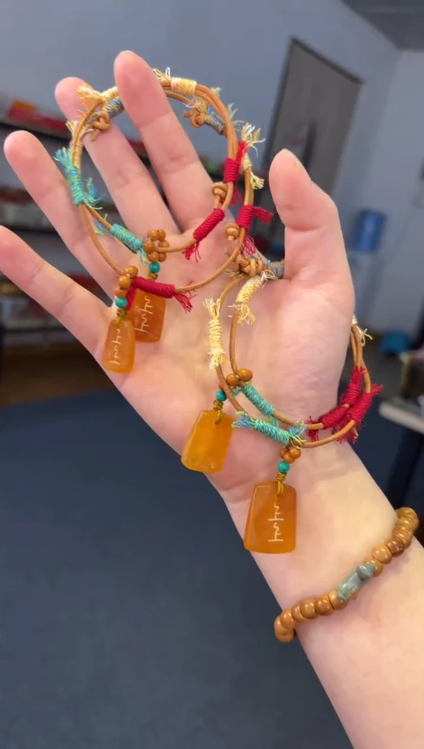 手链蜜蜡未镶嵌 蜜蜡上上签手编绳