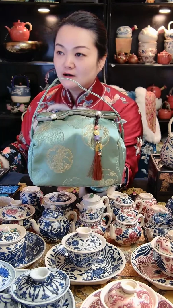 【闪购商品】茶具茶包绿色大号送挂件