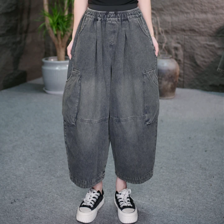 【牛仔裤秋装】2025新款百搭短款女装长袖百搭夹克牛仔裤GG