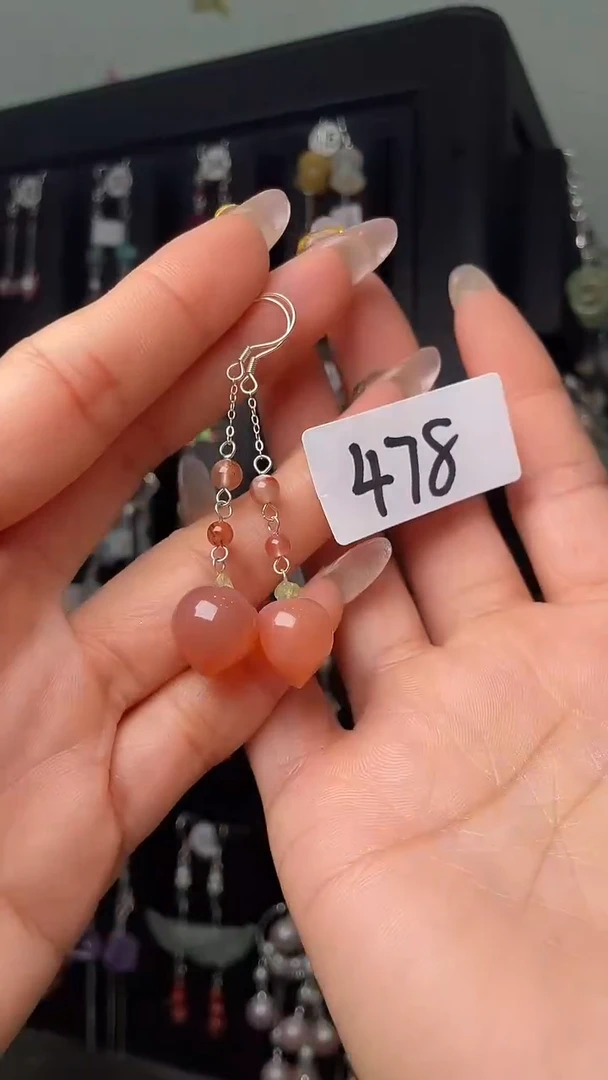 紫晶耳饰银S925镶嵌喜欢拍