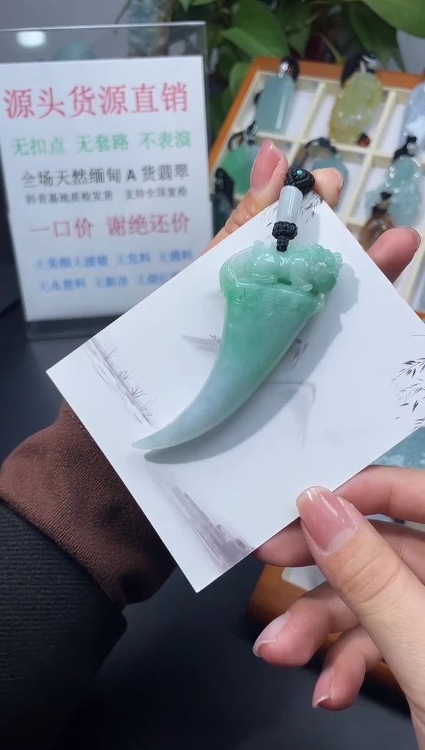 颈饰未镶嵌翡翠龙牙