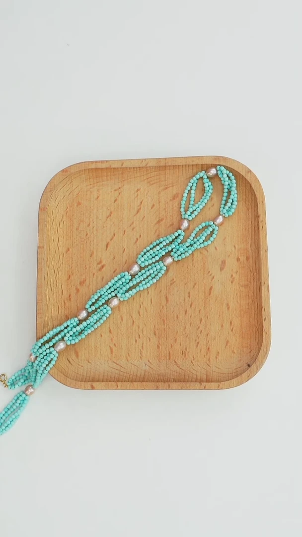 绿松石未镶嵌项链发货一件