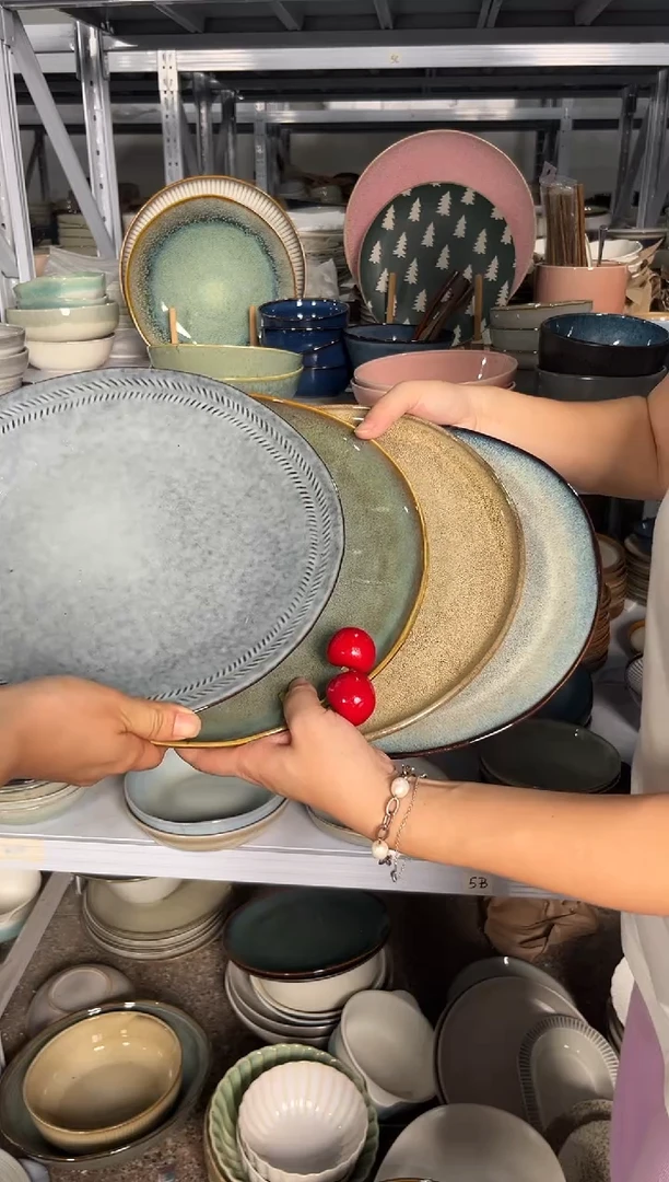 陶瓷外贸尾货瑕疵满20包邮X4 特价大盘组合