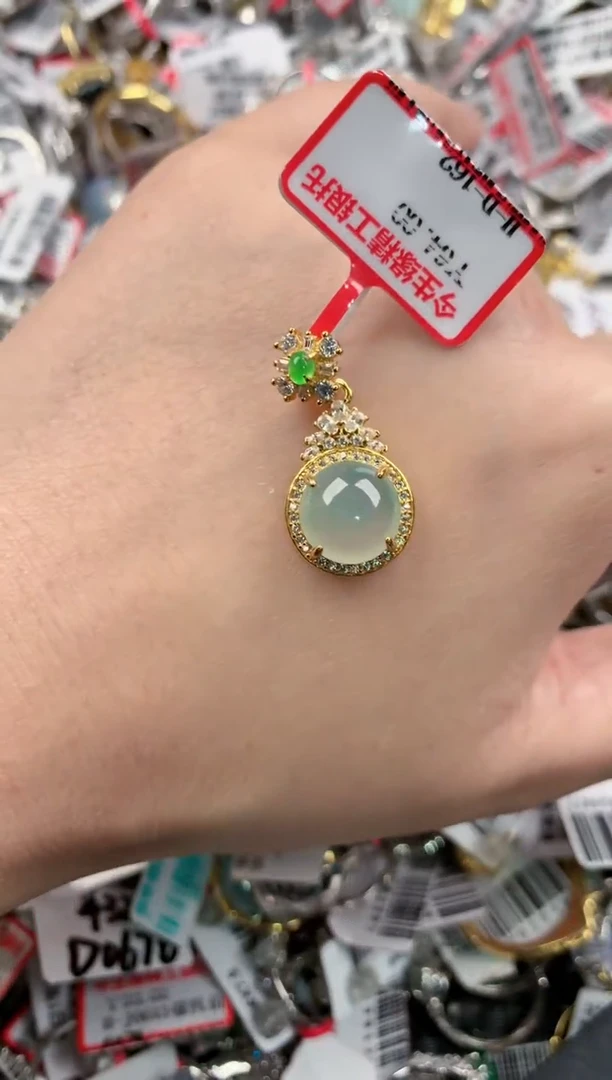 银S925镶嵌戒指翡翠101010---4