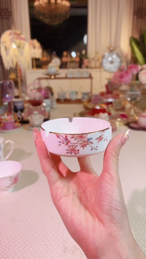 牡丹刺绣----烟灰缸-----