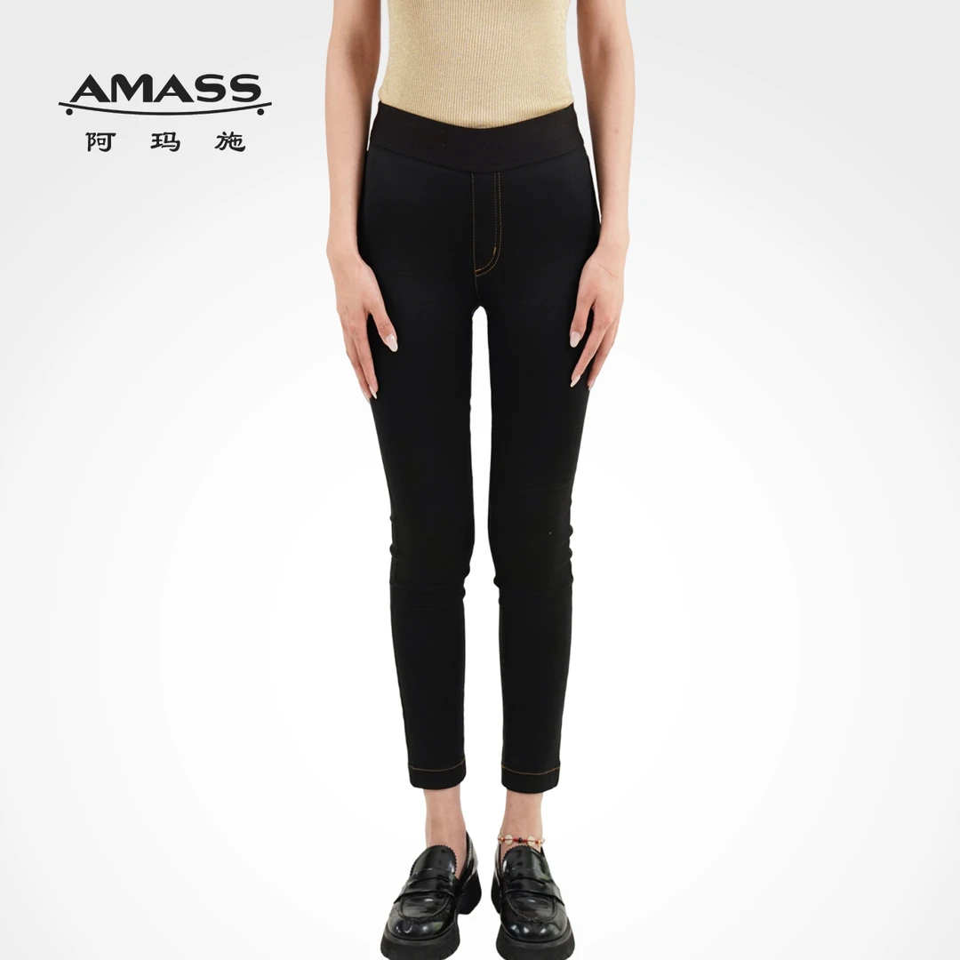 AMASS/阿玛施百搭高腰松紧修身LEGGING铅笔裤5100355