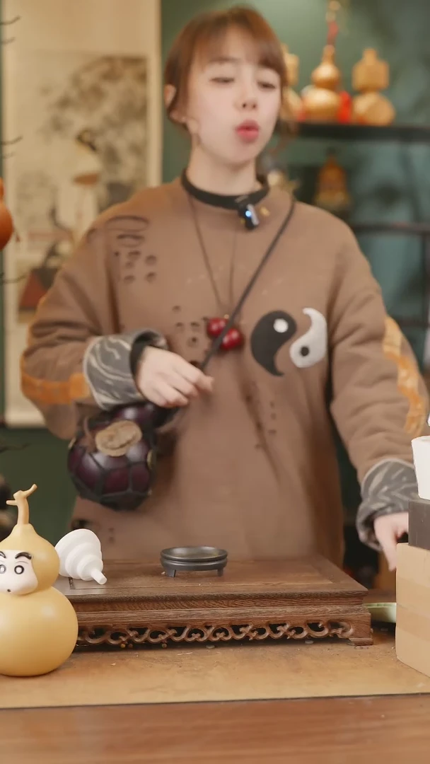 【闪购商品】335号精品天然大漆工艺防渗内胆酒葫芦~