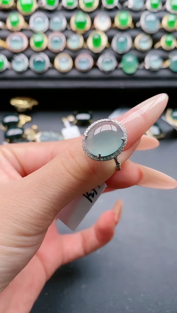 【闪购商品】翡翠戒指银S925镶嵌111111111
