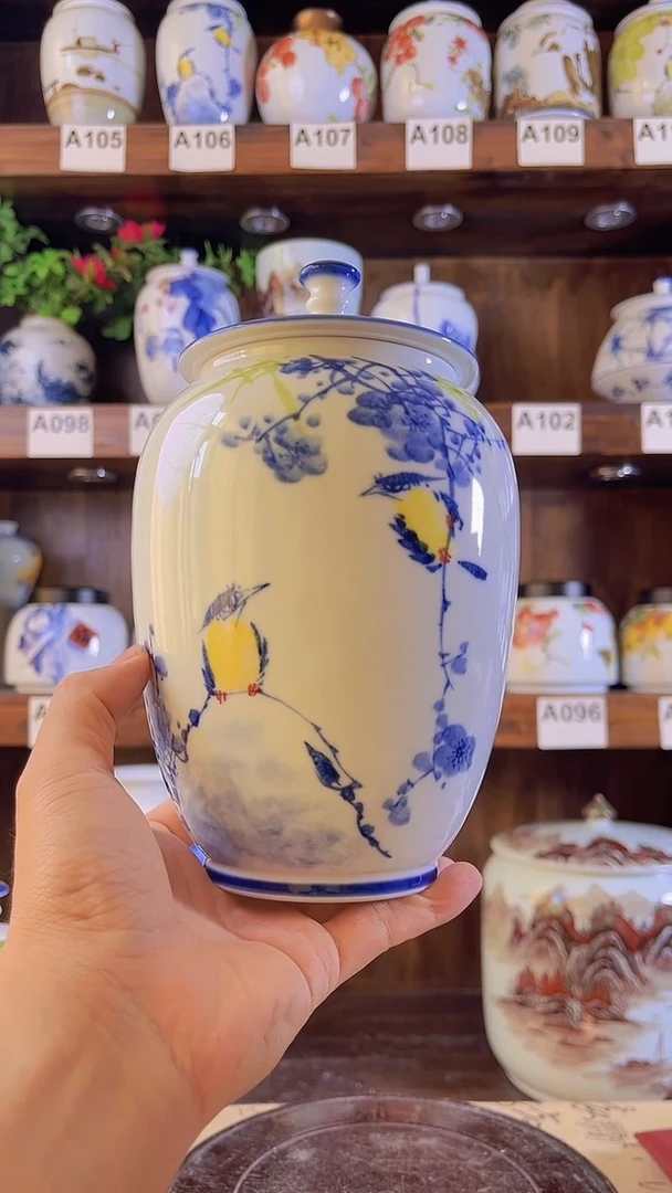 迎君陶瓷纯手工手绘 微瑕