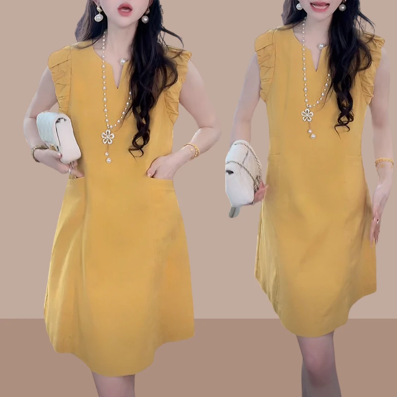 【显白首选】千金风设计感飞飞袖连衣裙女款2025夏新款洋气气质裙子