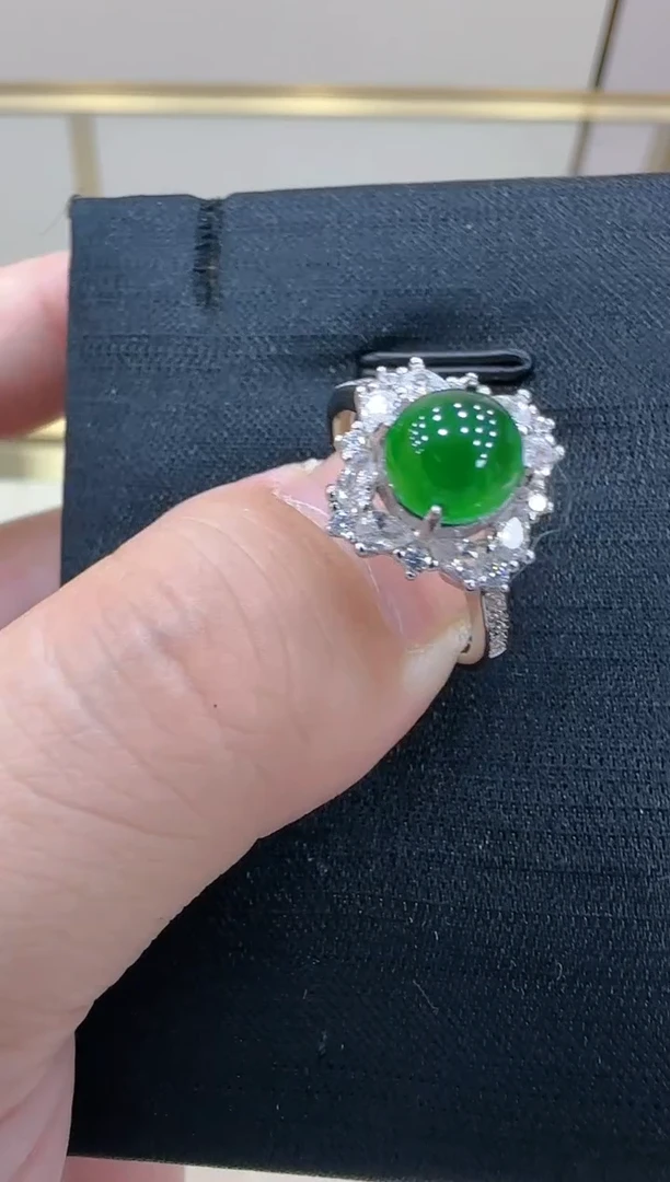 【闪购商品】翡翠戒指银S925镶嵌团购多样性发一件