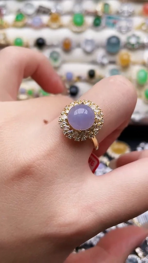 银S925镶嵌戒指翡翠106