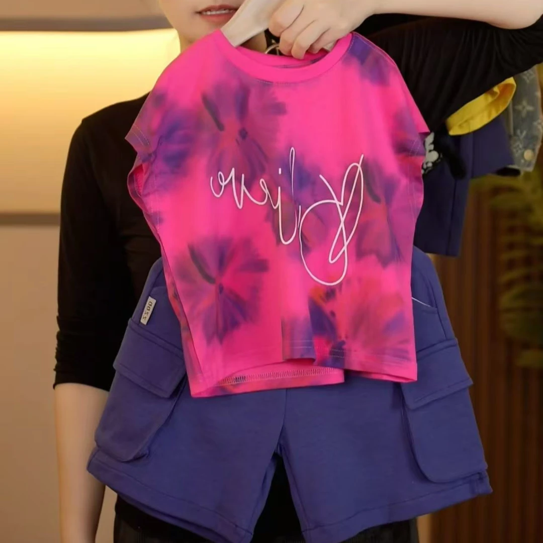 幂姐2025春夏新品原创街头风男女宝潮牌套装QQ24111