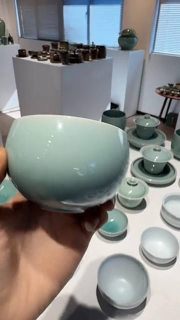 青瓷手工茶器包邮