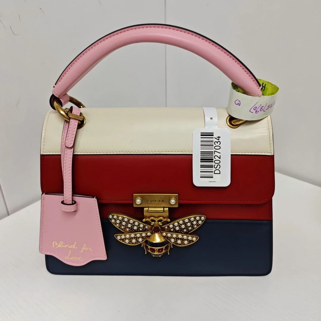 95新 GUCCI/古驰 玛格丽特手提包拼色 DS027034