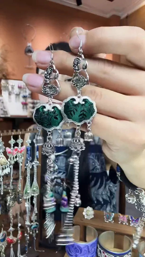 刺绣纯手工民族风耳环