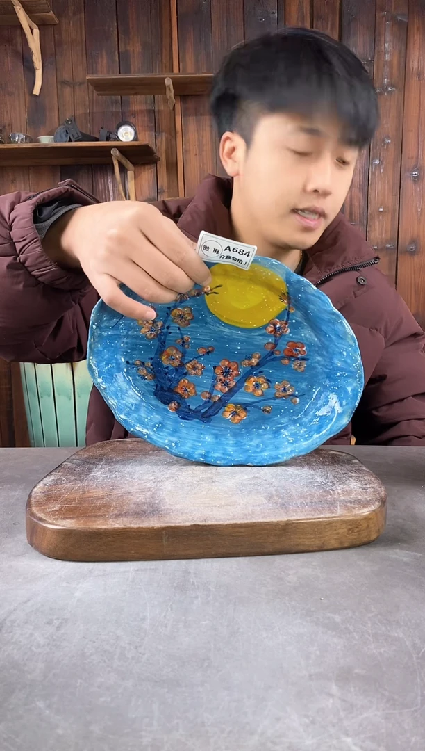 【闪购商品】碗684暇，手工手绘，新年快乐！