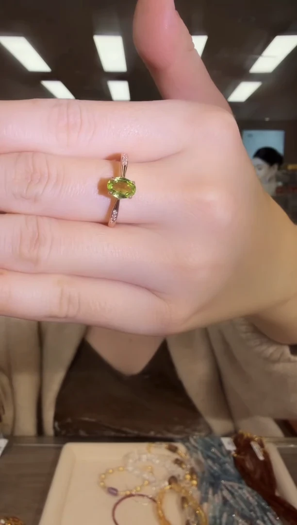 银S925镶嵌戒指橄榄石04