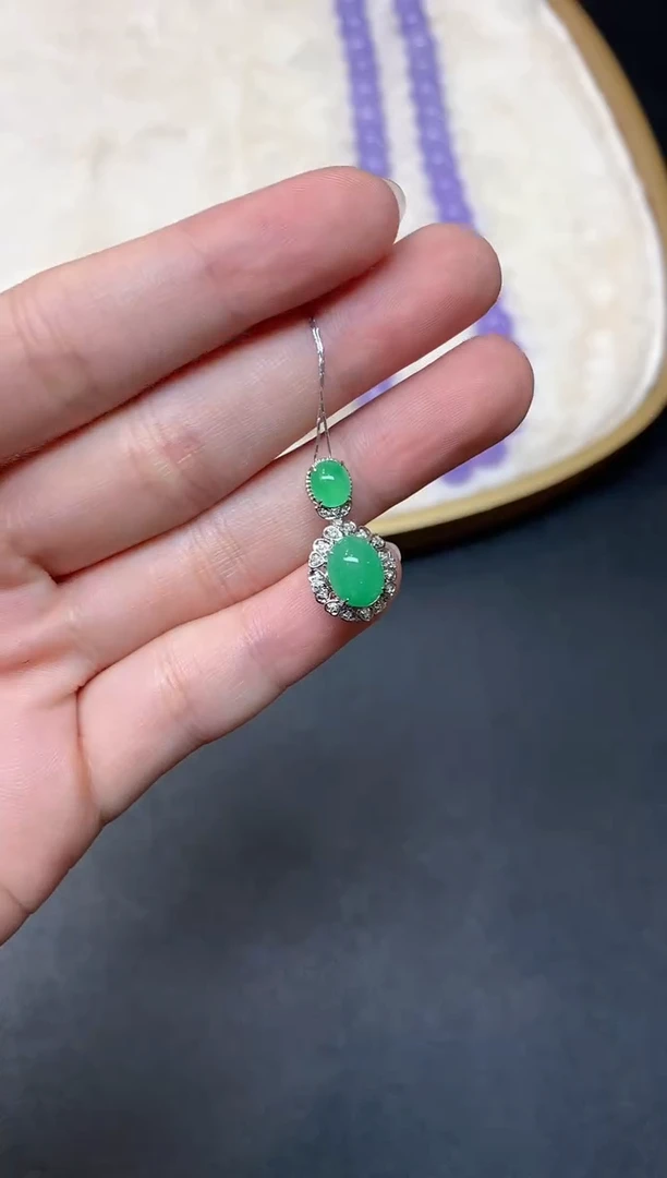 吊坠(不含链)18K金镶嵌翡翠W20|2980