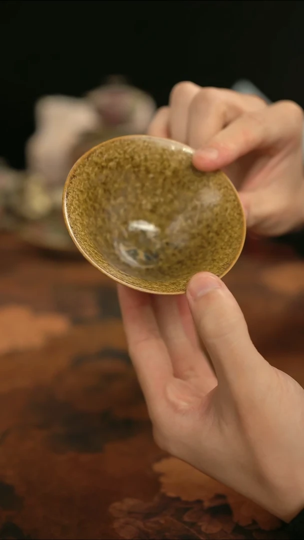 摩吉陶陶闪拍链接 茶叶末结晶釉杯