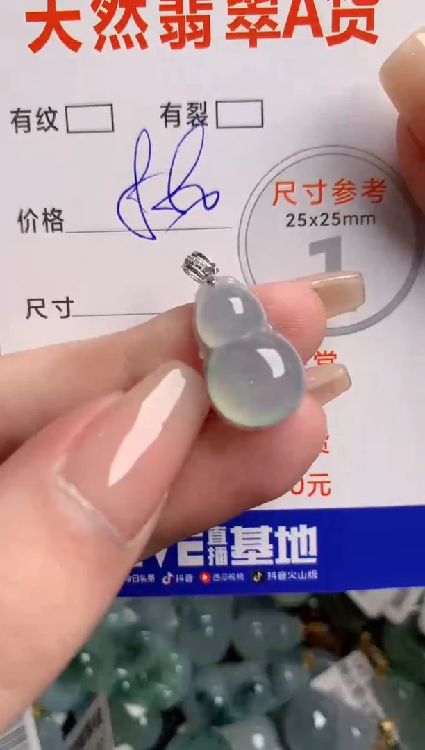 翡翠18K金镶嵌颈饰1019142683