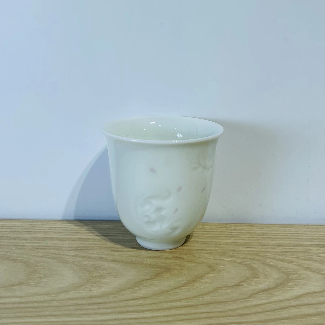 吾游茶器羊脂玉瓷玲珑闻香杯高档陶瓷主人杯茶杯