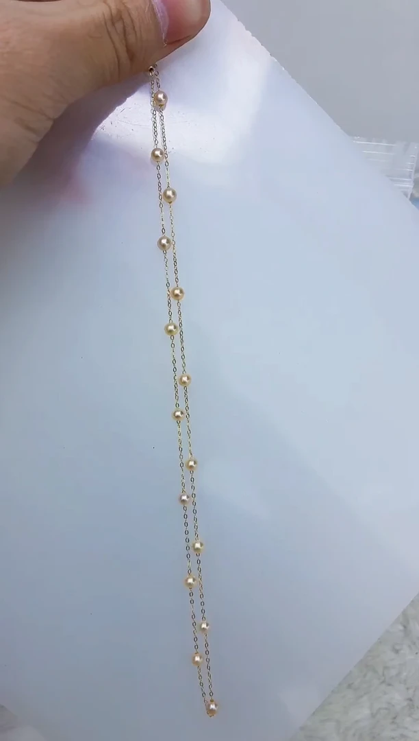 银S925镶嵌DA淡水珍珠满天星项链 y1134