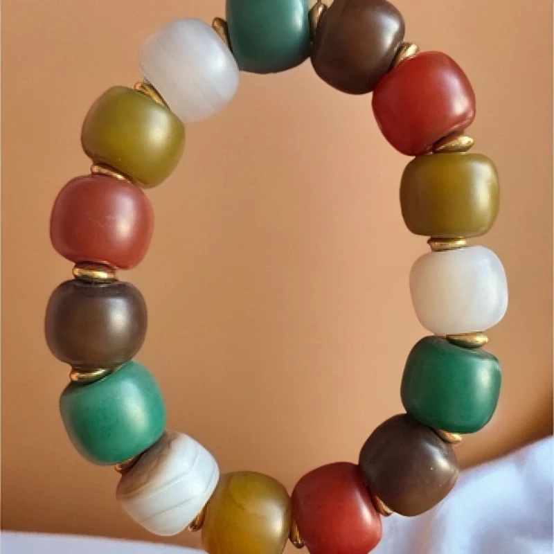 吉祥红玉髓手链 多宝手串