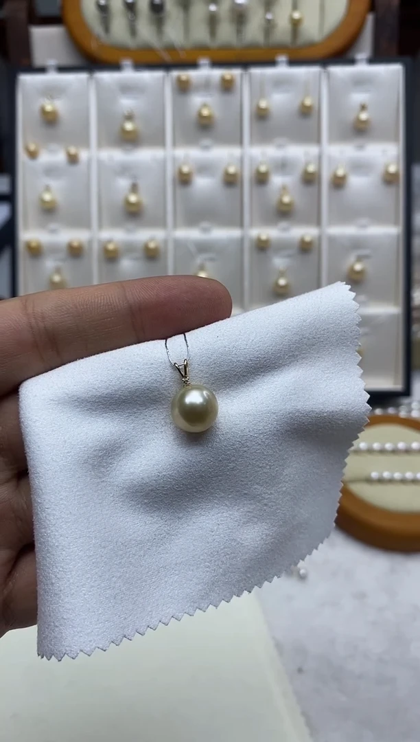 【闪购商品】海水珍珠吊坠(赠链)18K金镶嵌11-12mm