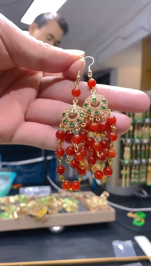 【闪购商品】玛瑙/玉髓耳饰合金215玛瑙饰品