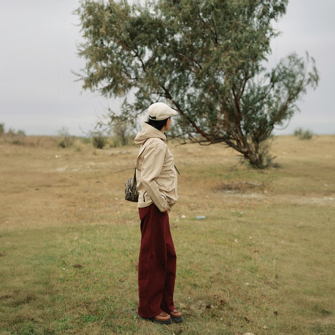 璇知物布拉格外套 1oo聚酯纤维木白色时尚衬衣王璇原创设计