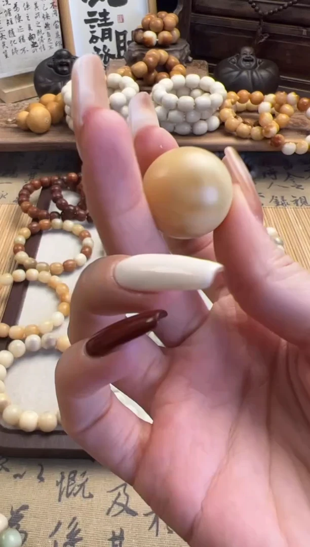 【闪购商品】菩提根/象牙果手串卡23手工干磨圆珠