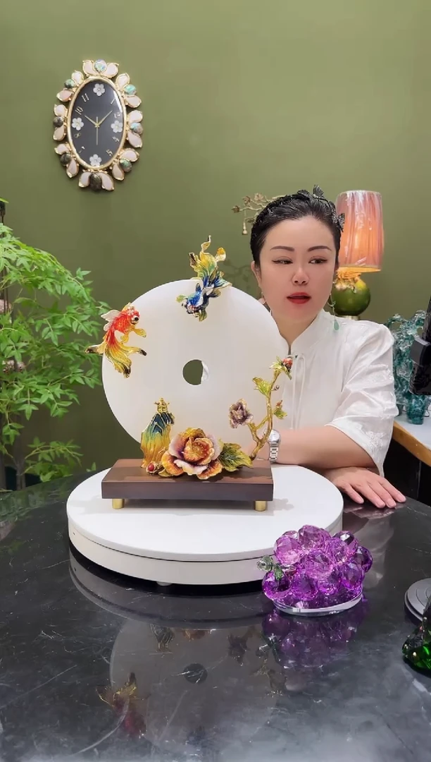 玉天然玉石，金玉满堂平安扣
