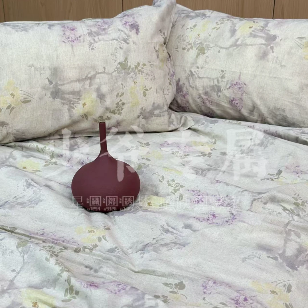 【东来紫四件套】罗布麻轻奢麻品印花四件套--4JT0047