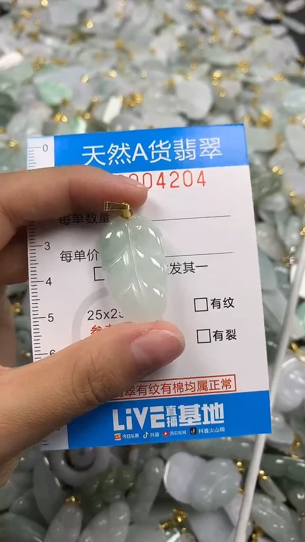 颈饰未镶嵌翡翠净货挂件-4204