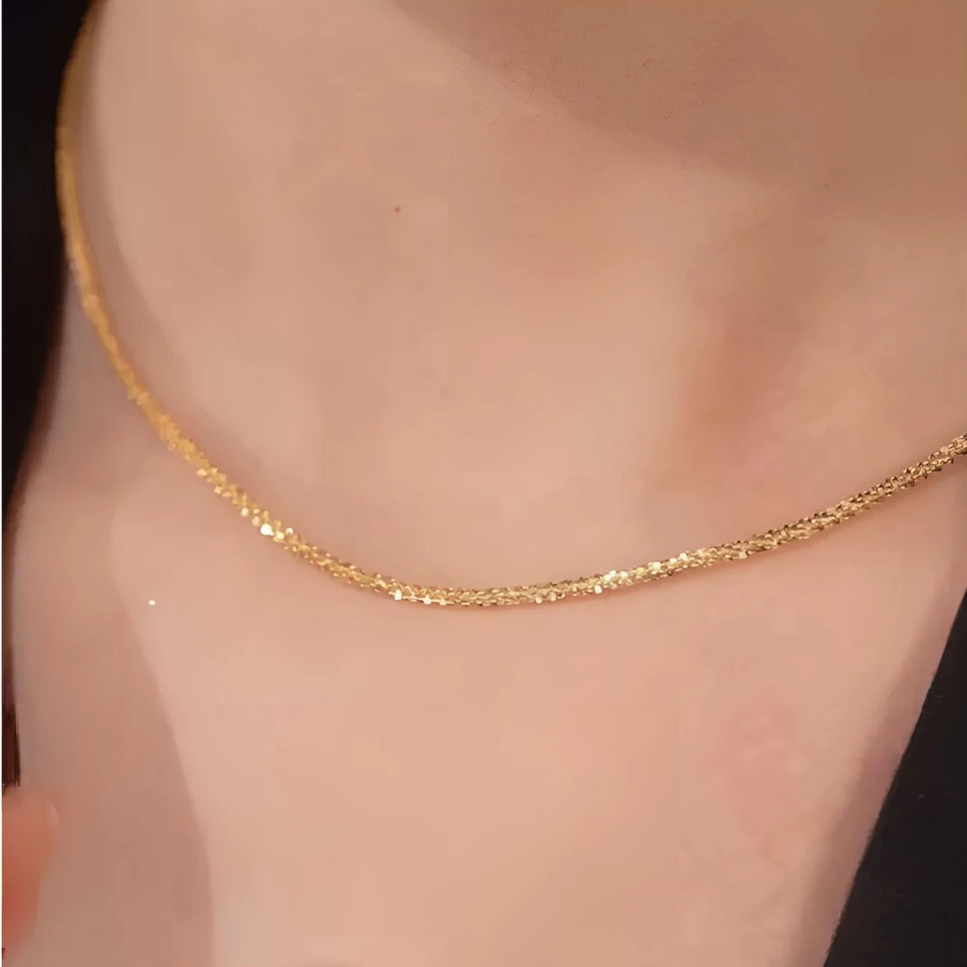 坠链均925银 YNR碎星（38+5cm） 波光粼粼纯银镀金防过敏高级感项链