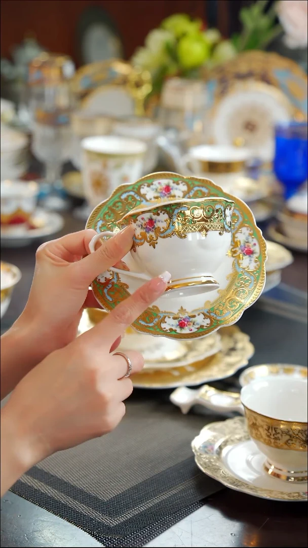 瓷片咖啡杯碟1套