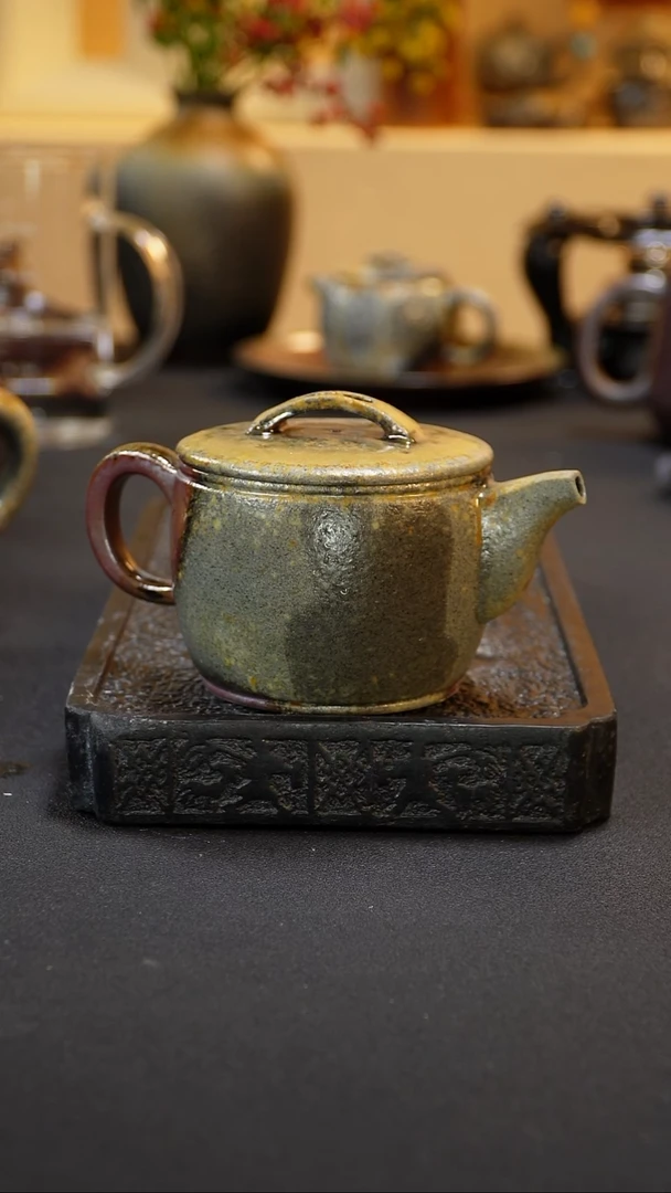 茶壶紫砂纯自然柴烧