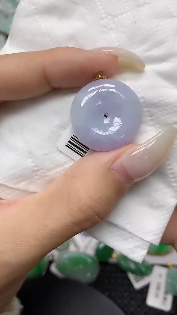 颈饰18K金镶嵌翡翠11111111111