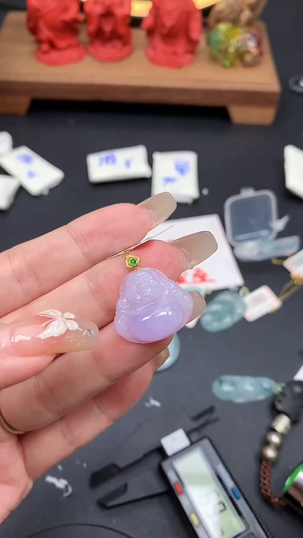 【闪购商品】翡翠吊坠(不含链)18K金镶嵌MS150208