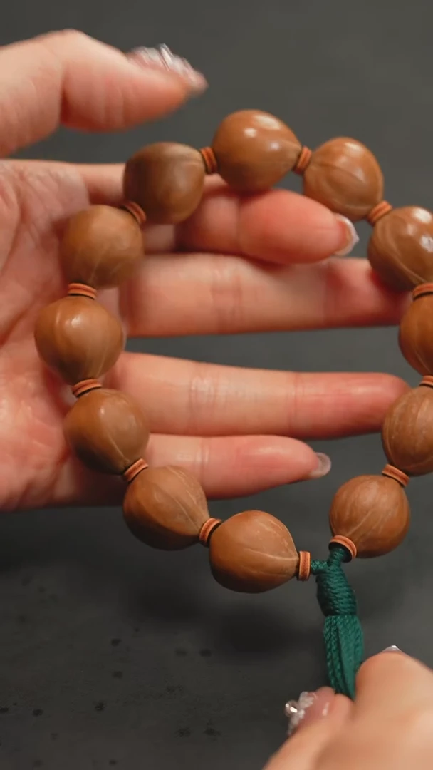 橄榄核手串水晶核素串