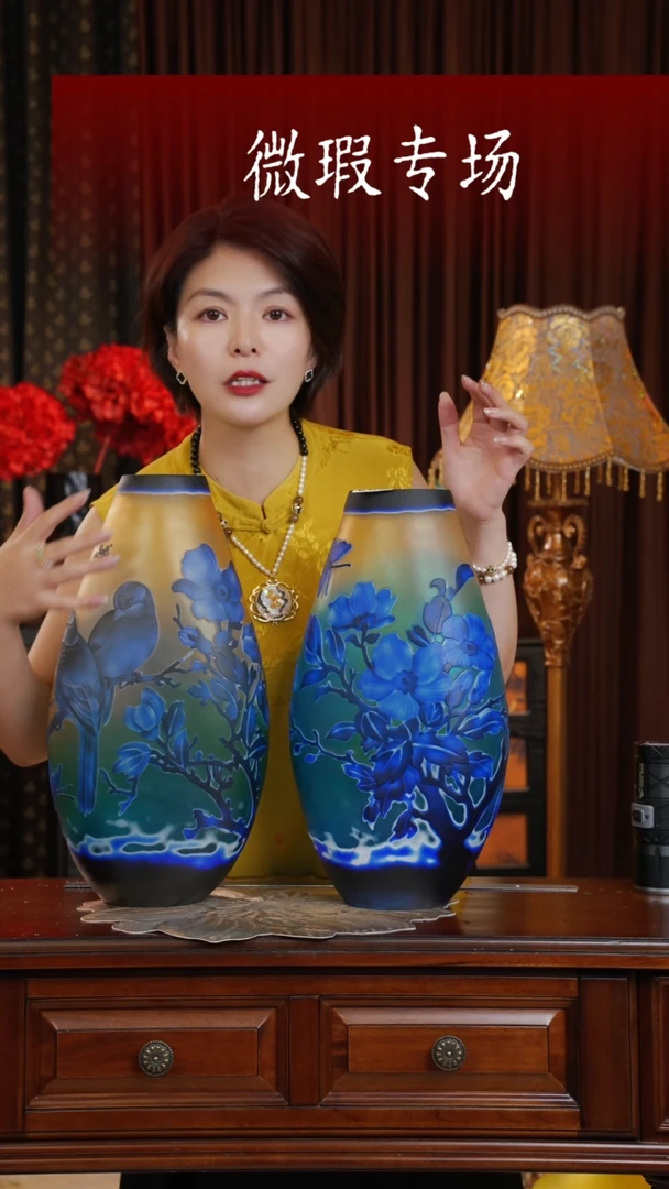 手工艺品琉璃新晴大号--微瑕-颜色深一点