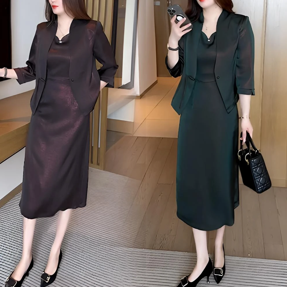 夏季新款穿搭新中式气质显瘦洋气时尚盘扣短袖女装时尚气质套装