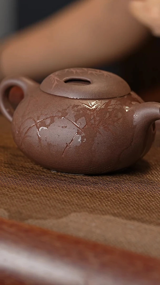 茶壶紫砂50目明清紫泥牛盖190cc