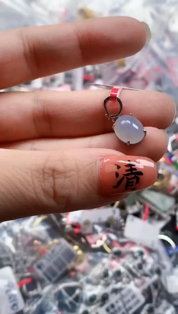 银S925镶嵌戒指翡翠天然A货缅甸翡翠